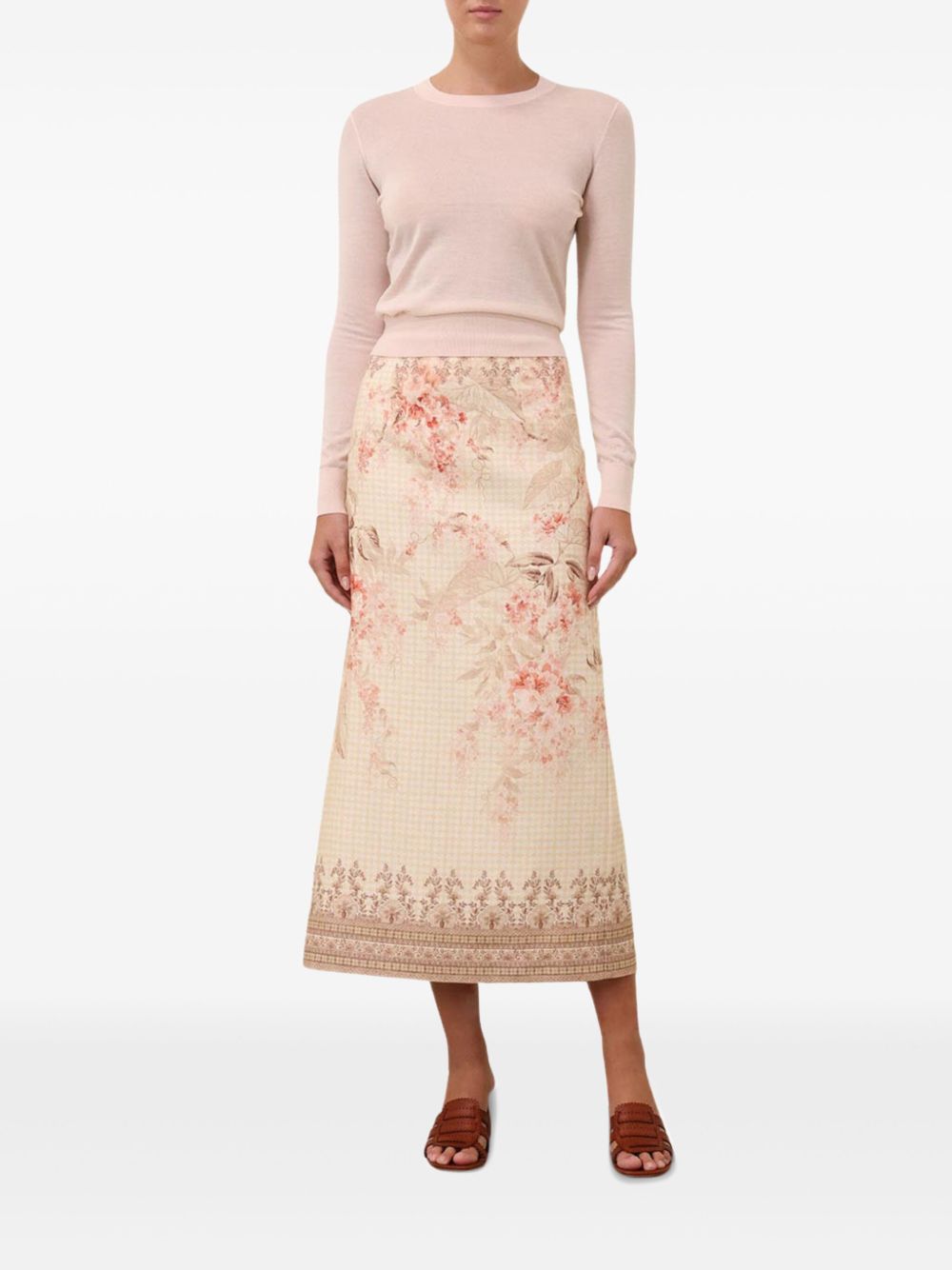 Zimmermann Illuminate Pencil Midi Skirt Zimmermann