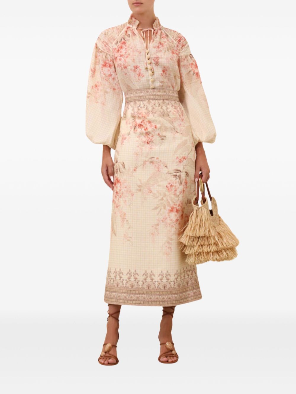 Zimmermann Illuminate Pencil Midi Skirt Zimmermann