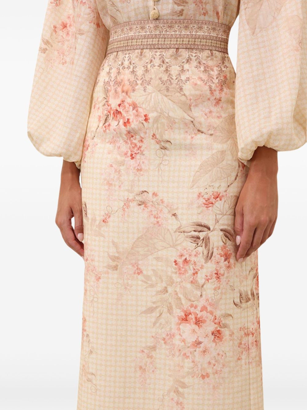 Zimmermann Illuminate Pencil Midi Skirt Zimmermann