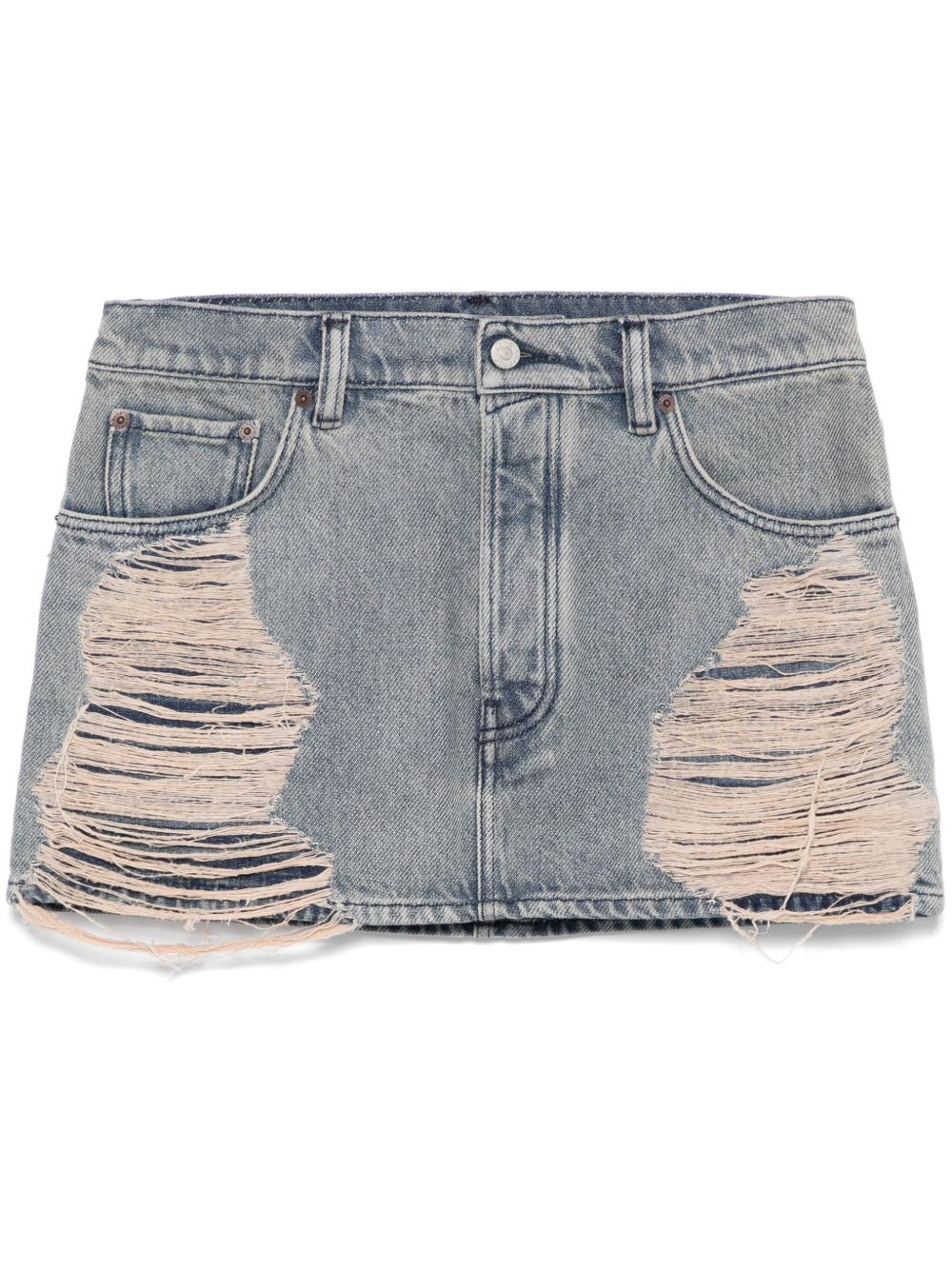 Acne Studios Macaria distressed denim miniskirt Acne Studios