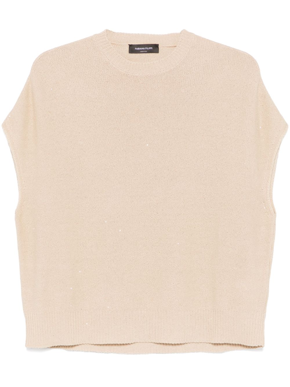 Fabiana Filippi Crewneck sweater with linen blend Fabiana Filippi