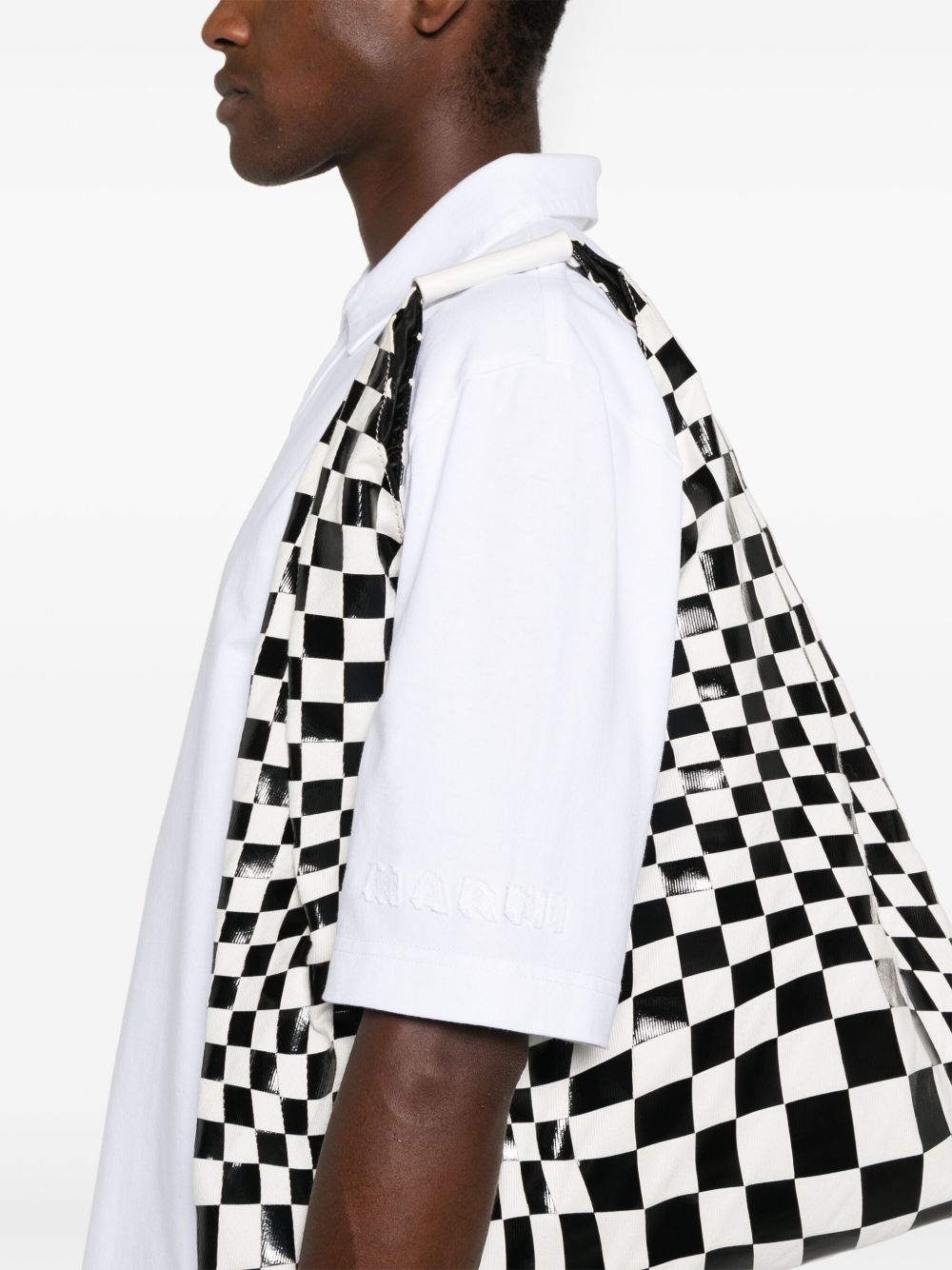 Marni logo-patch polo shirt Marni