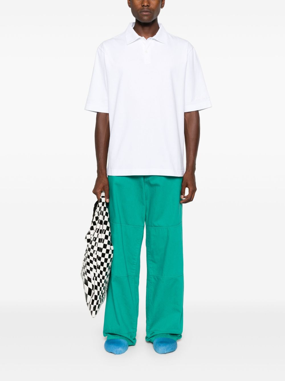 Marni logo-patch polo shirt Marni