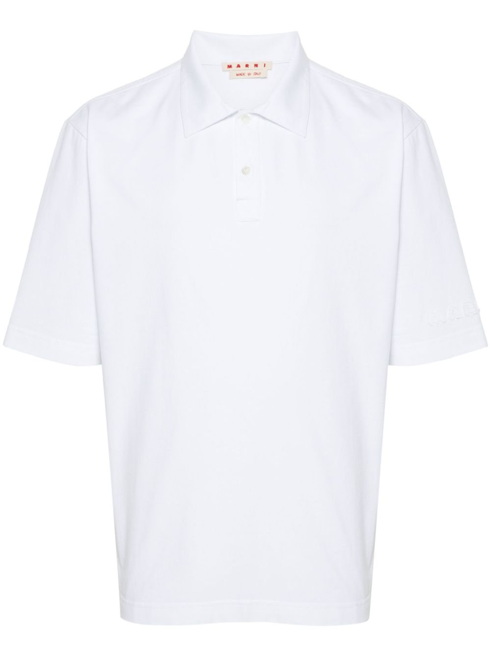 Marni logo-patch polo shirt Marni