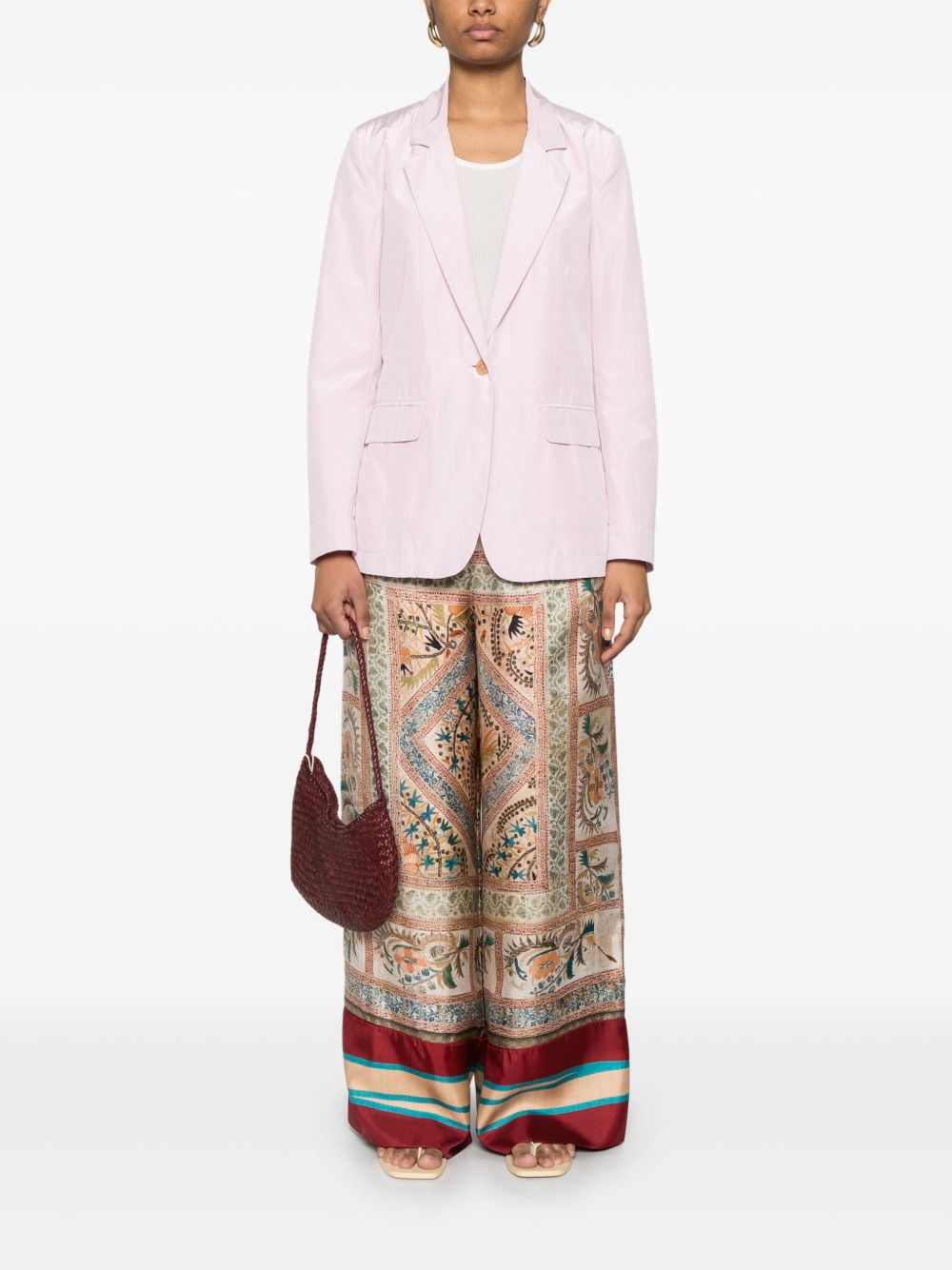 Pierre Louis Mascia Aloe silk palazzo pants Pierre Louis Mascia