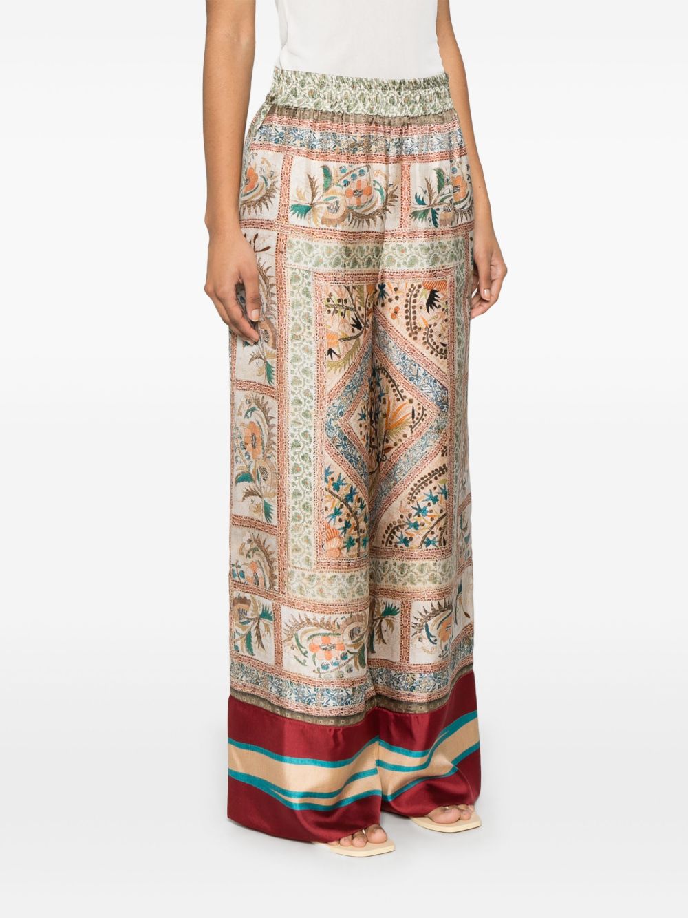 Pierre Louis Mascia Aloe silk palazzo pants Pierre Louis Mascia