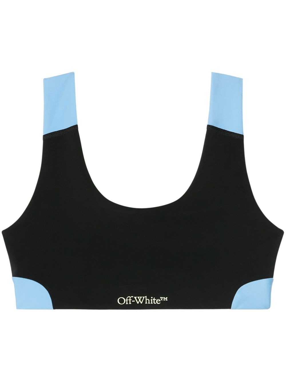 Off White Bra With Colour-Block Design Off White