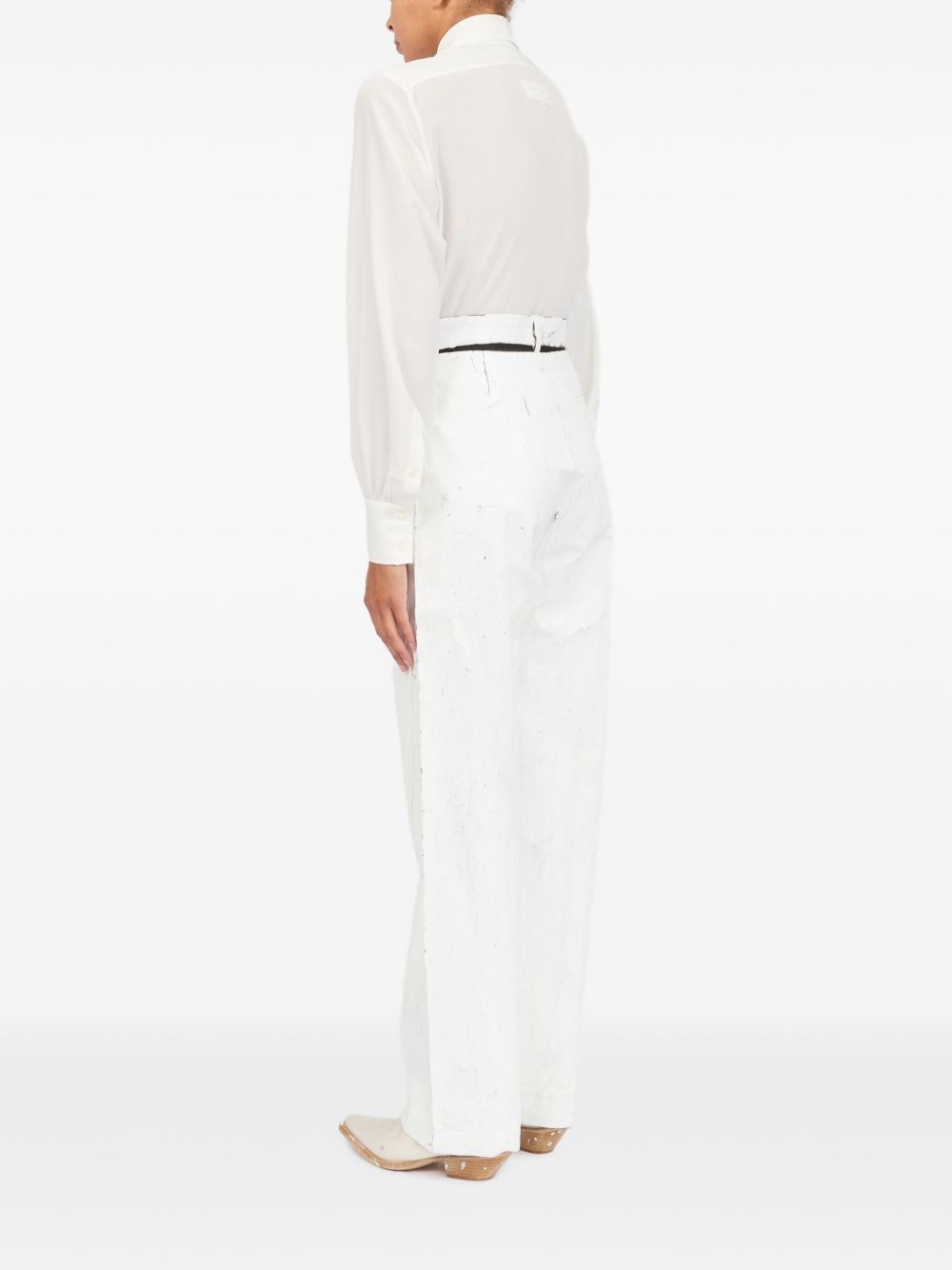 MM6 Maison Margiela Trousers White MM6 Maison Margiela