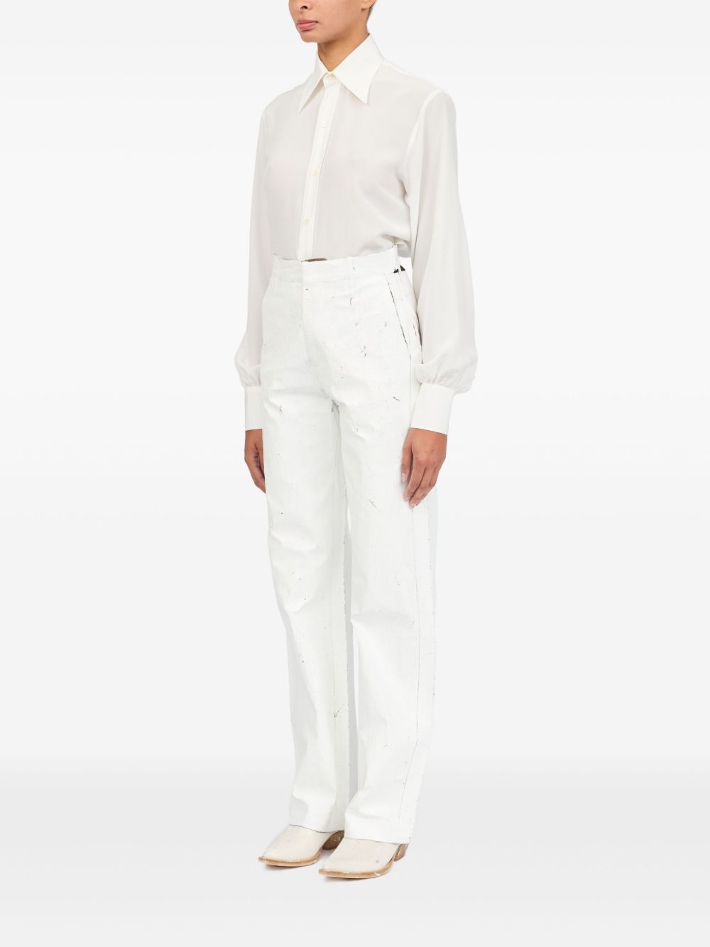 MM6 Maison Margiela Trousers White MM6 Maison Margiela