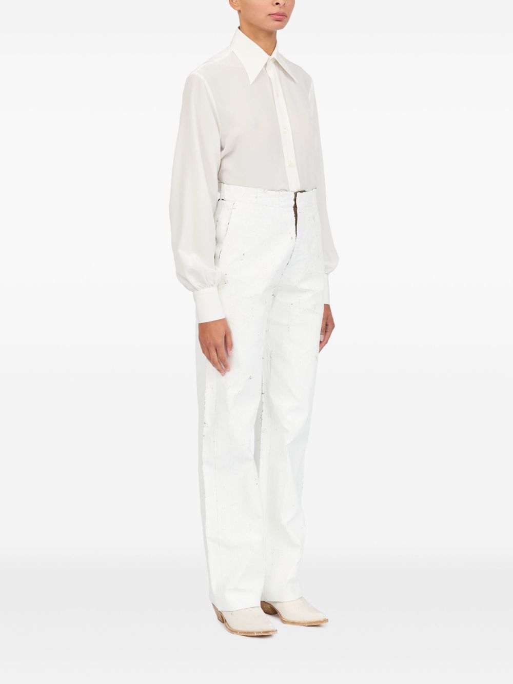 MM6 Maison Margiela Trousers White MM6 Maison Margiela