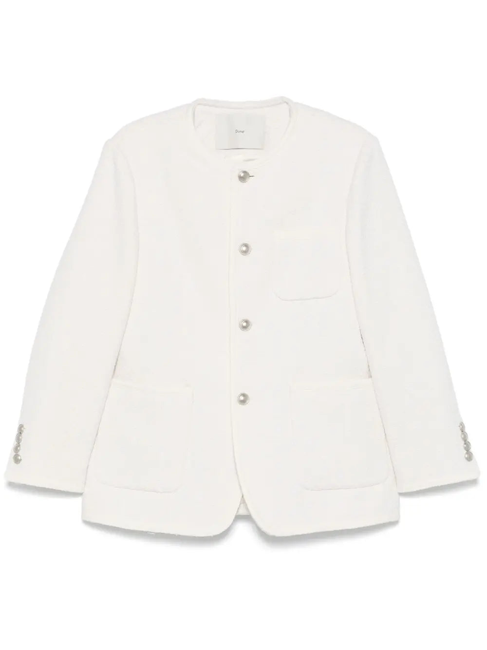 Dunst Collarless Oversized Tweed Jacket Dunst
