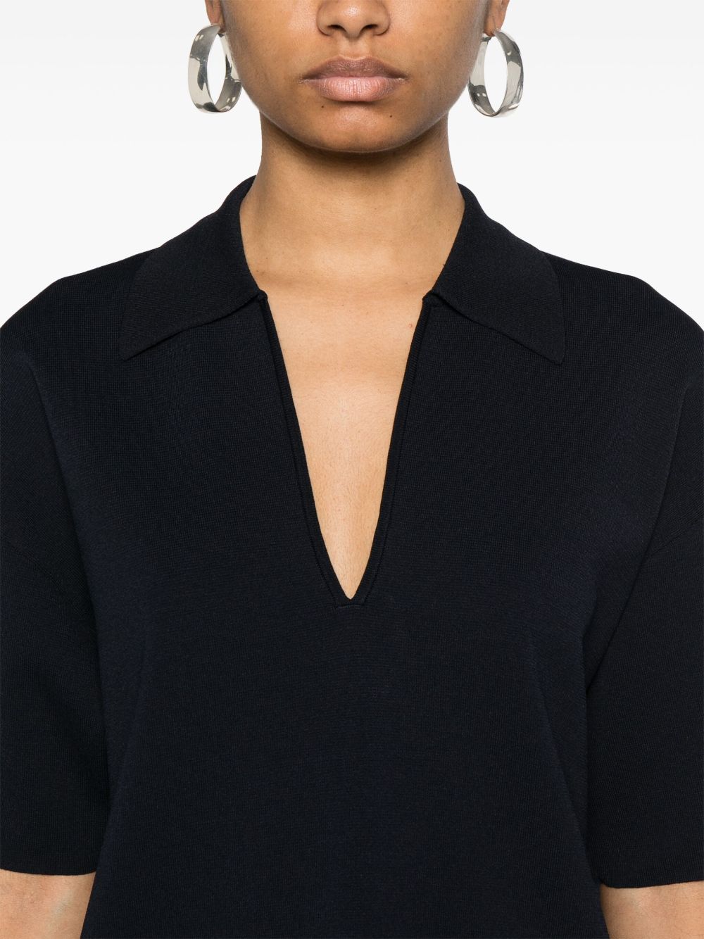 Parosh mini dress with collar detail and V-neckline Parosh