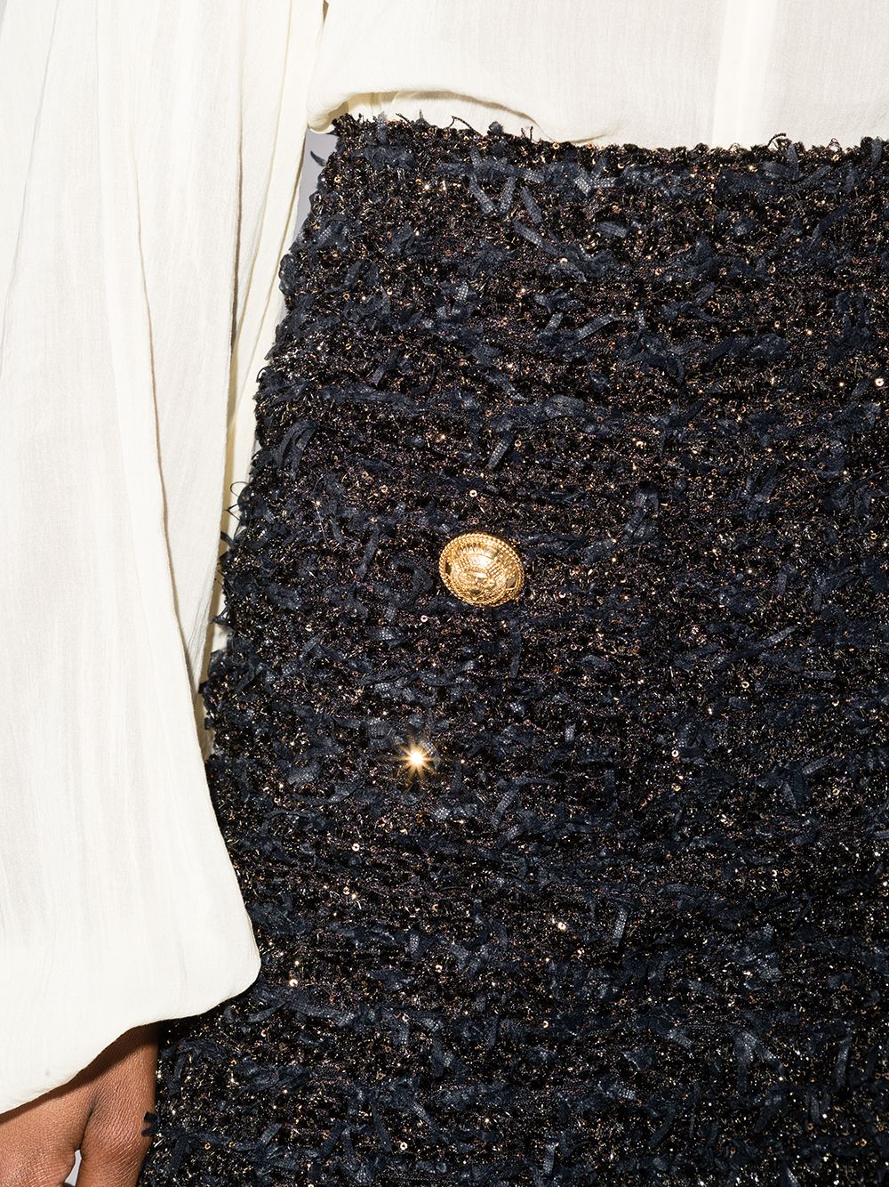 Balmain high-rise tweed miniskirt Balmain