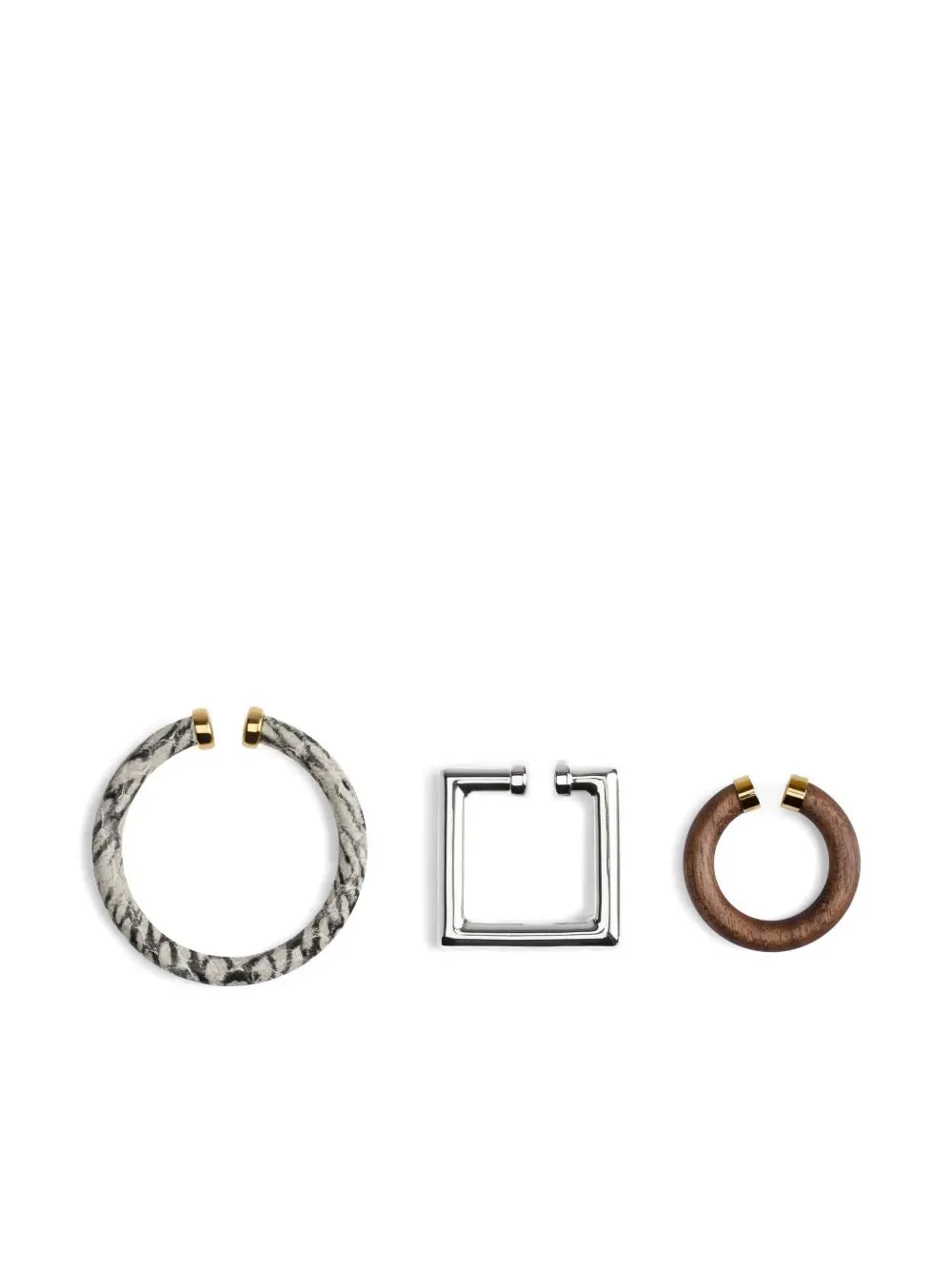 Jacquemus Trio of geometric ear-cuffs. Jacquemus