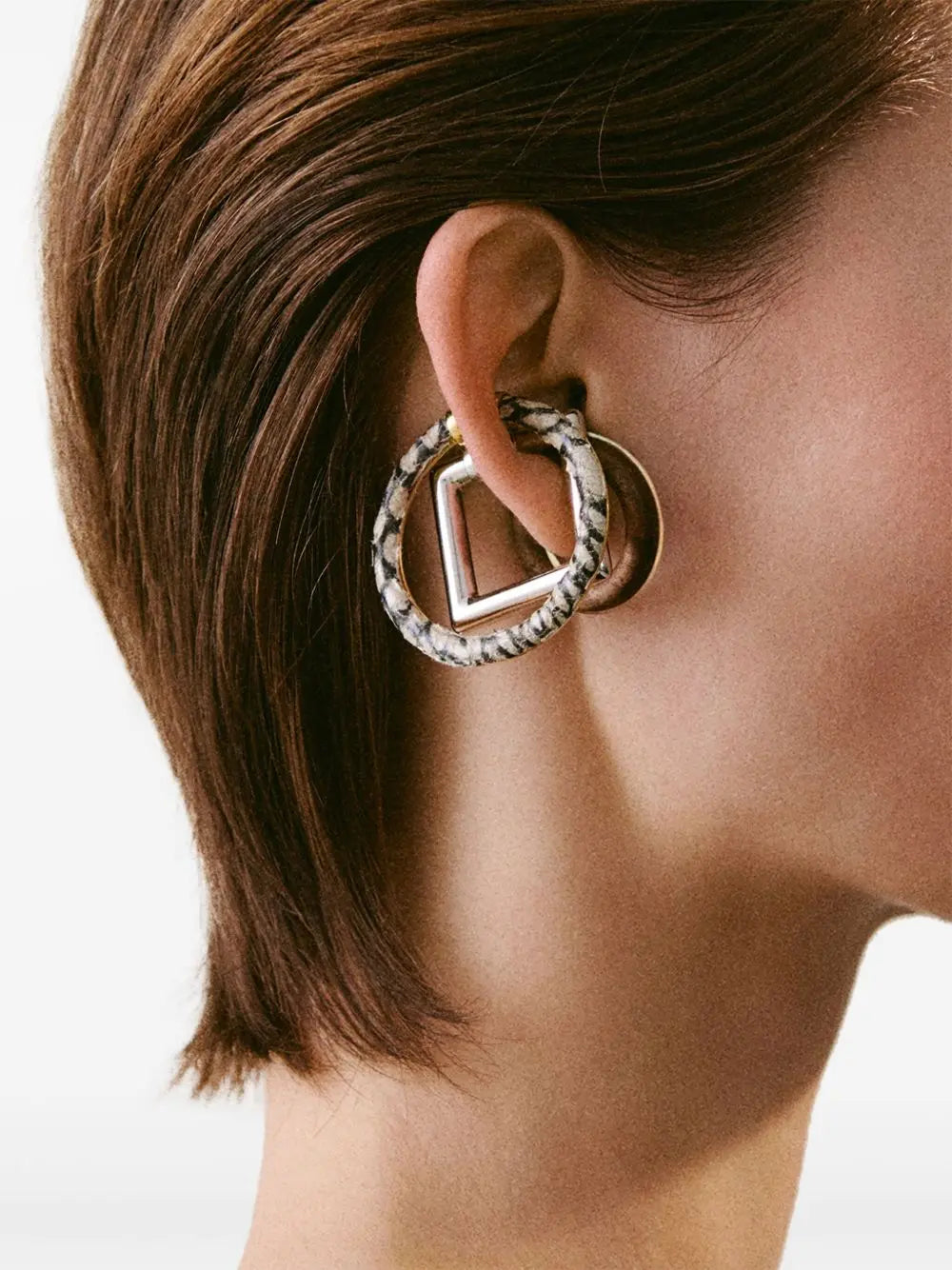 Jacquemus Trio of geometric ear-cuffs. Jacquemus