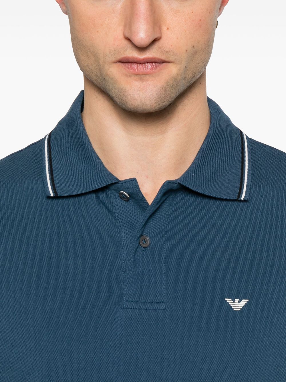Emporio Armani embroidered logo polo shirt Emporio Armani