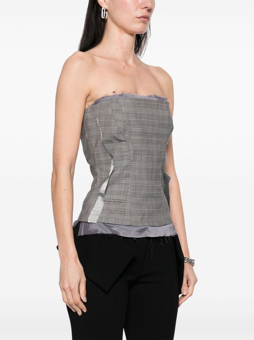 Ottolinger plaid check corset Ottolinger