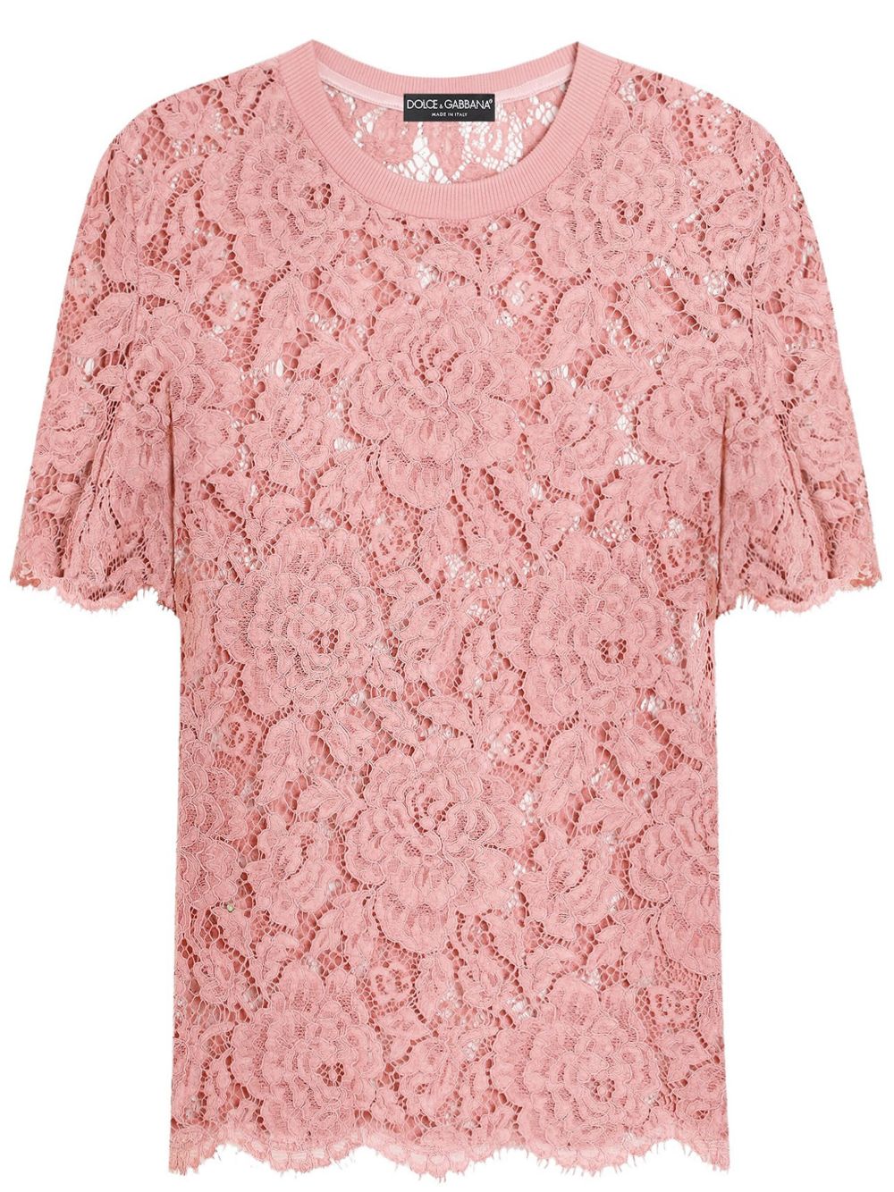Dolce & Gabbana corded lace short sleeved T-shirt Dolce & Gabbana