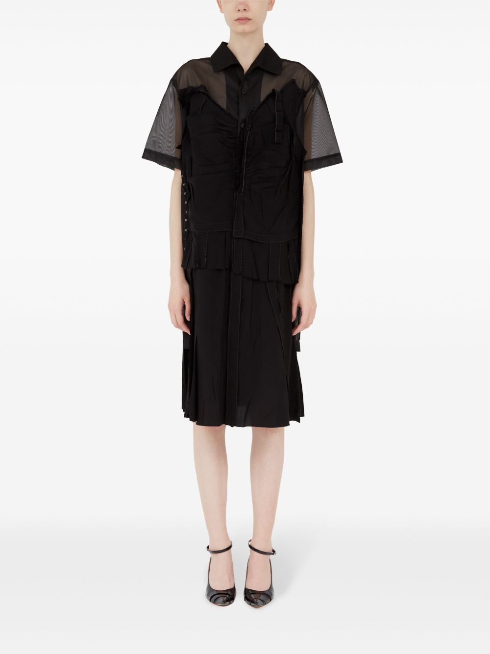 Maison Margiela Midi dress with layered design Maison Margiela