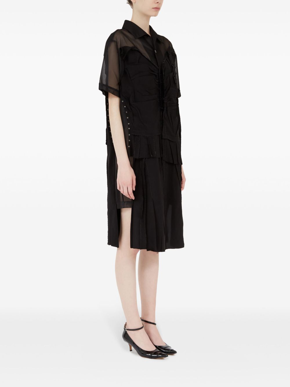 Maison Margiela Midi dress with layered design Maison Margiela