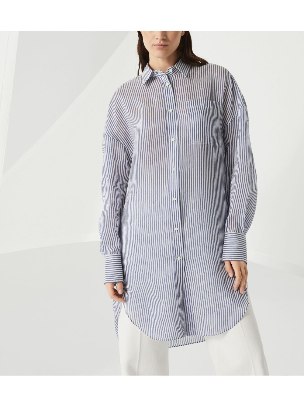 Brunello Cucinelli Shirts Clear Blue Brunello Cucinelli