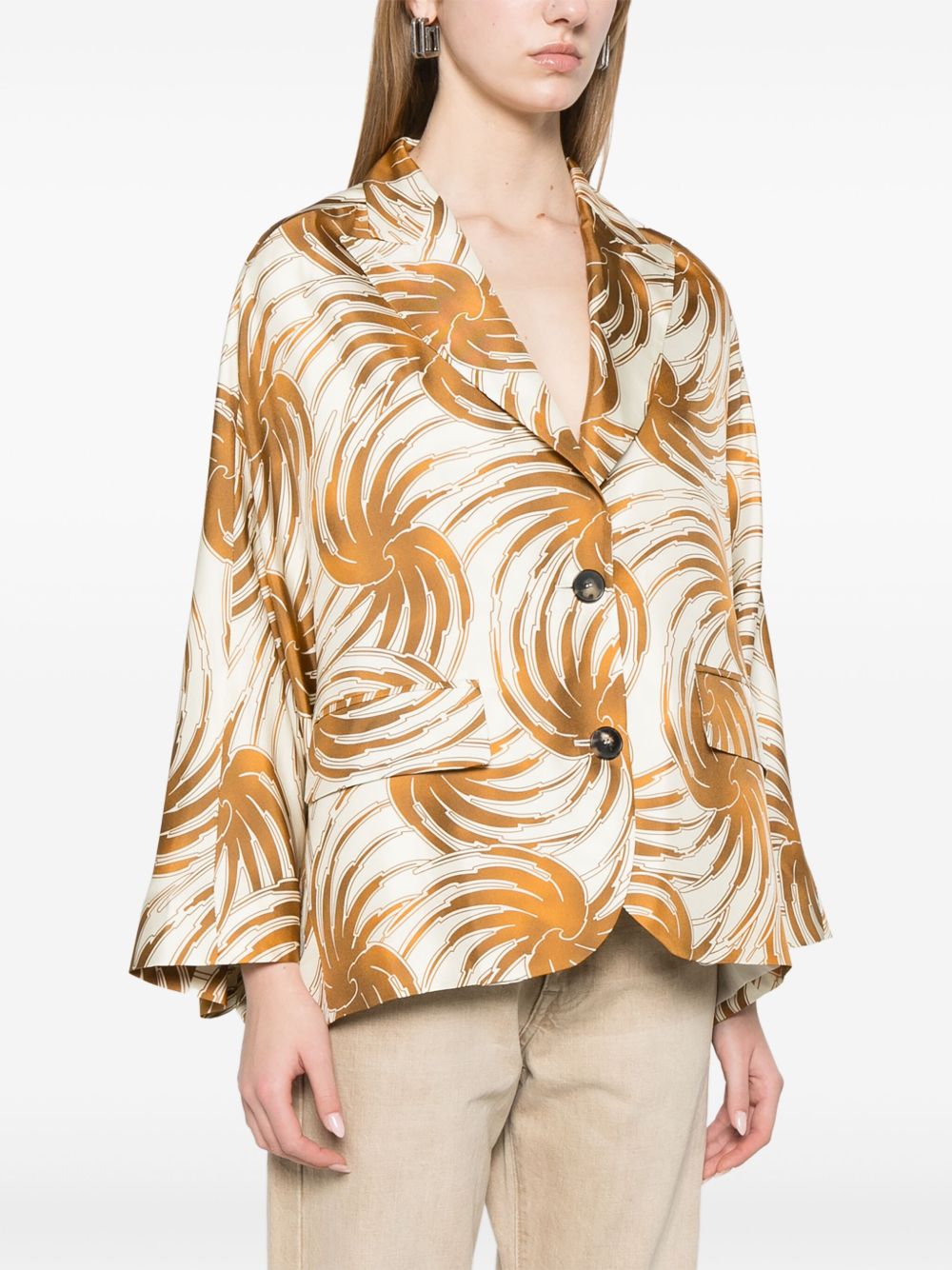 Alberto Biani graphic-print blazer Alberto Biani