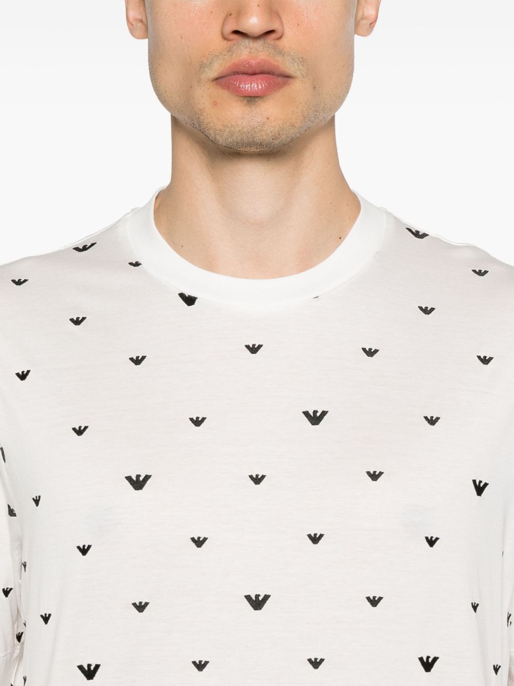 Emporio Armani Allover Logo T -Shirt Emporio Armani