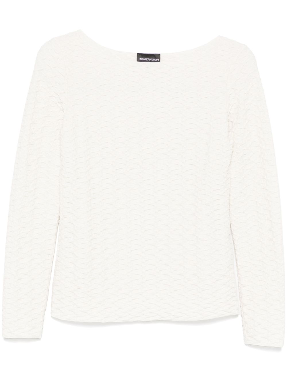 Emporio Armani Jacquard boat-neck top Emporio Armani