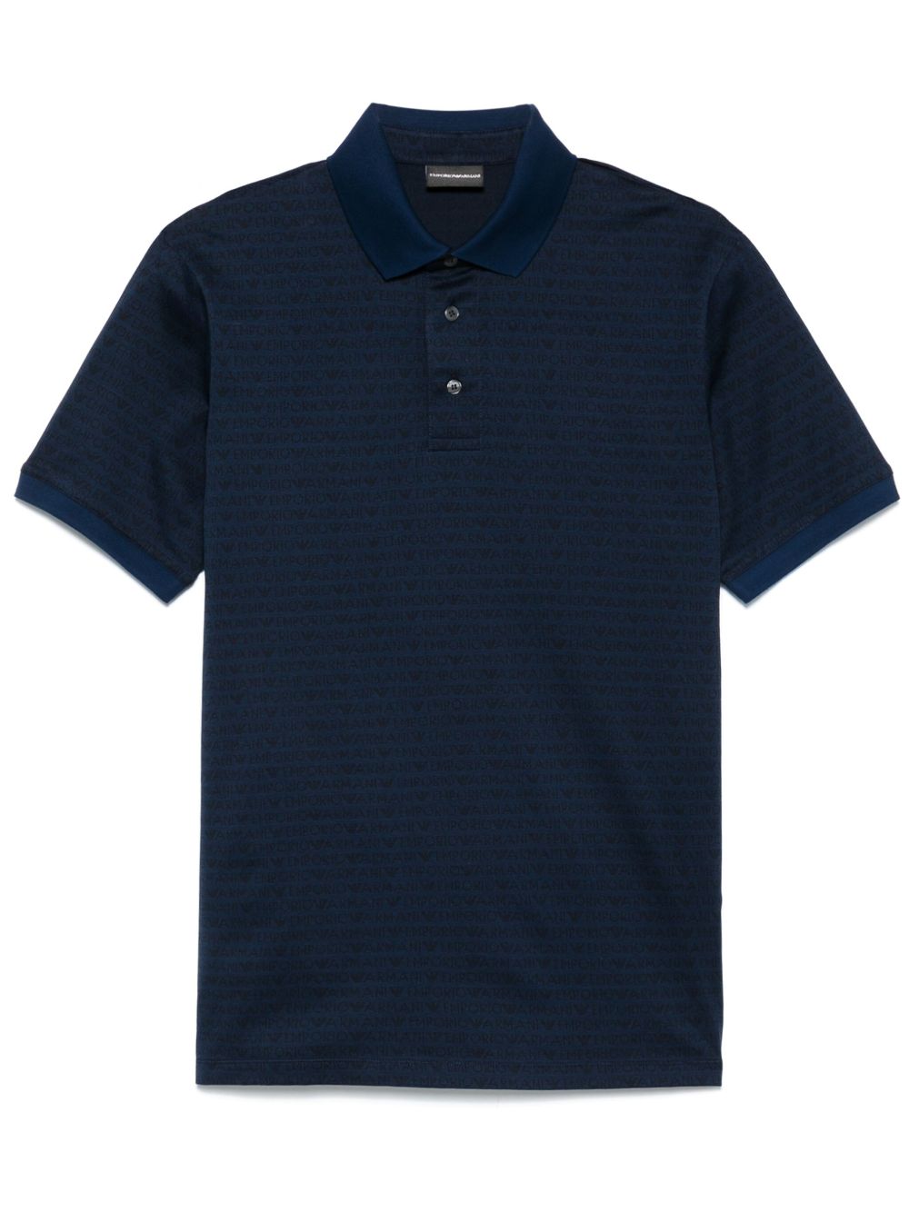 Emporio Armani Allover Logo Cotton Polo Shirt Emporio Armani