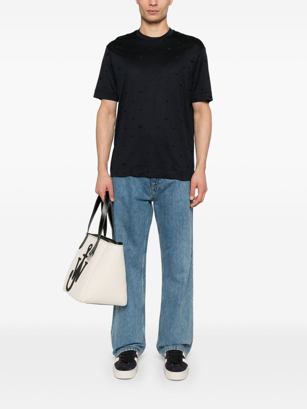 Emporio Armani Allover Logo T Shirt Emporio Armani