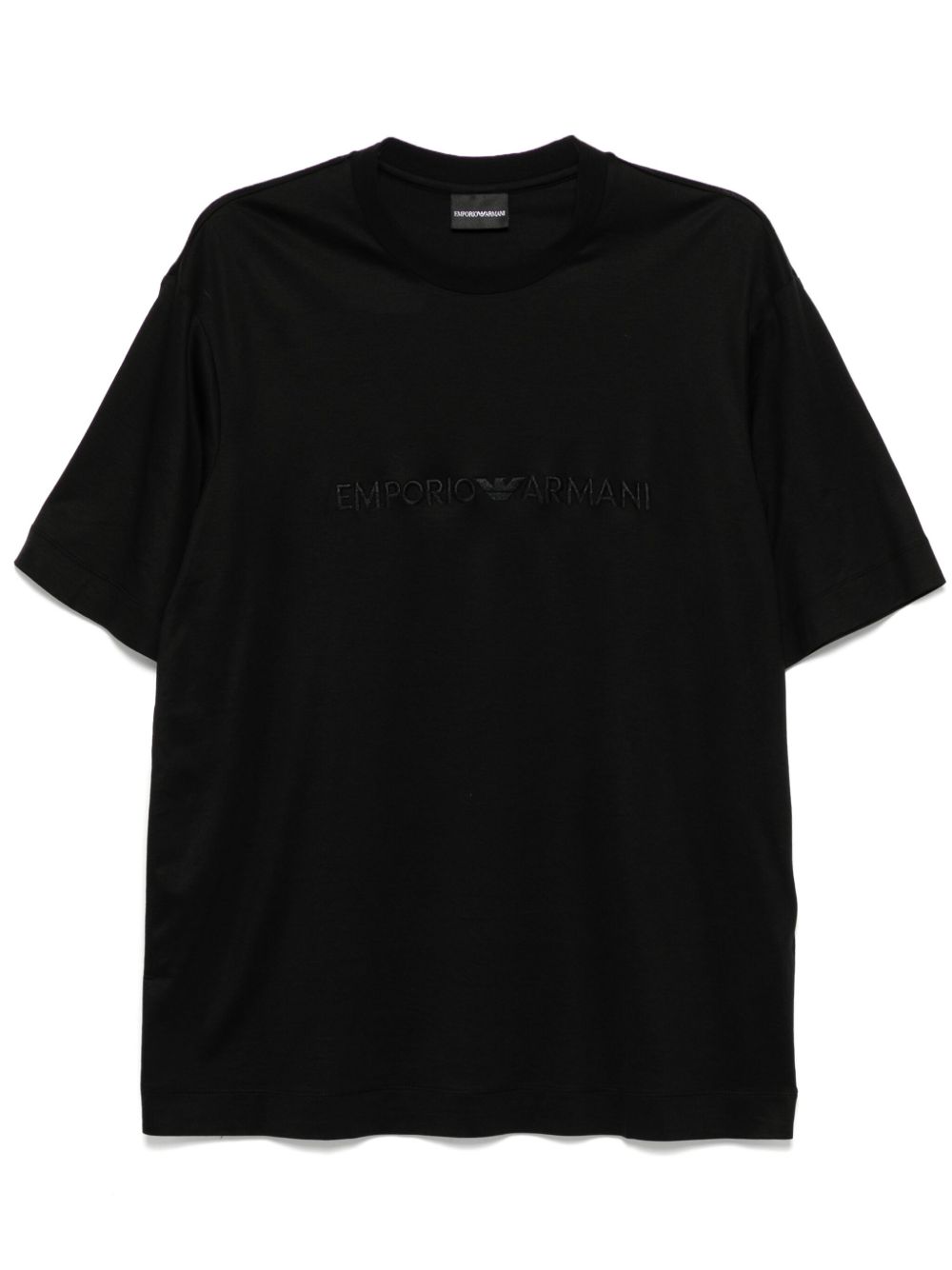 Emporio Armani T-shirt with embossed logo embroidery in lyocell blend jersey Emporio Armani