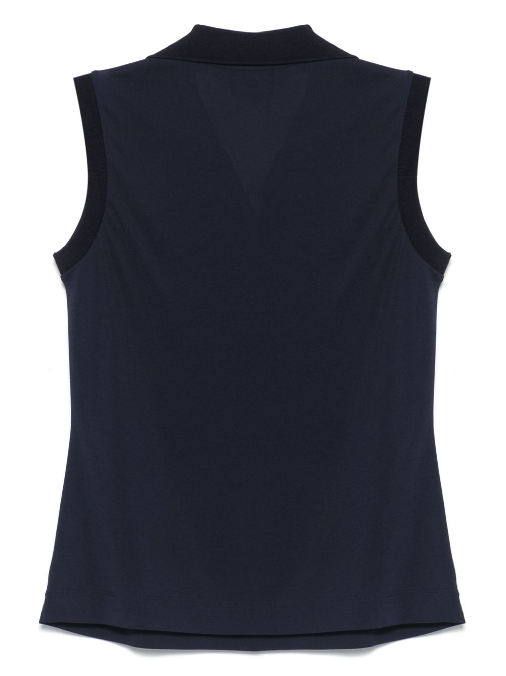 Emporio Armani Icon micro piquet crepe jersey top Emporio Armani