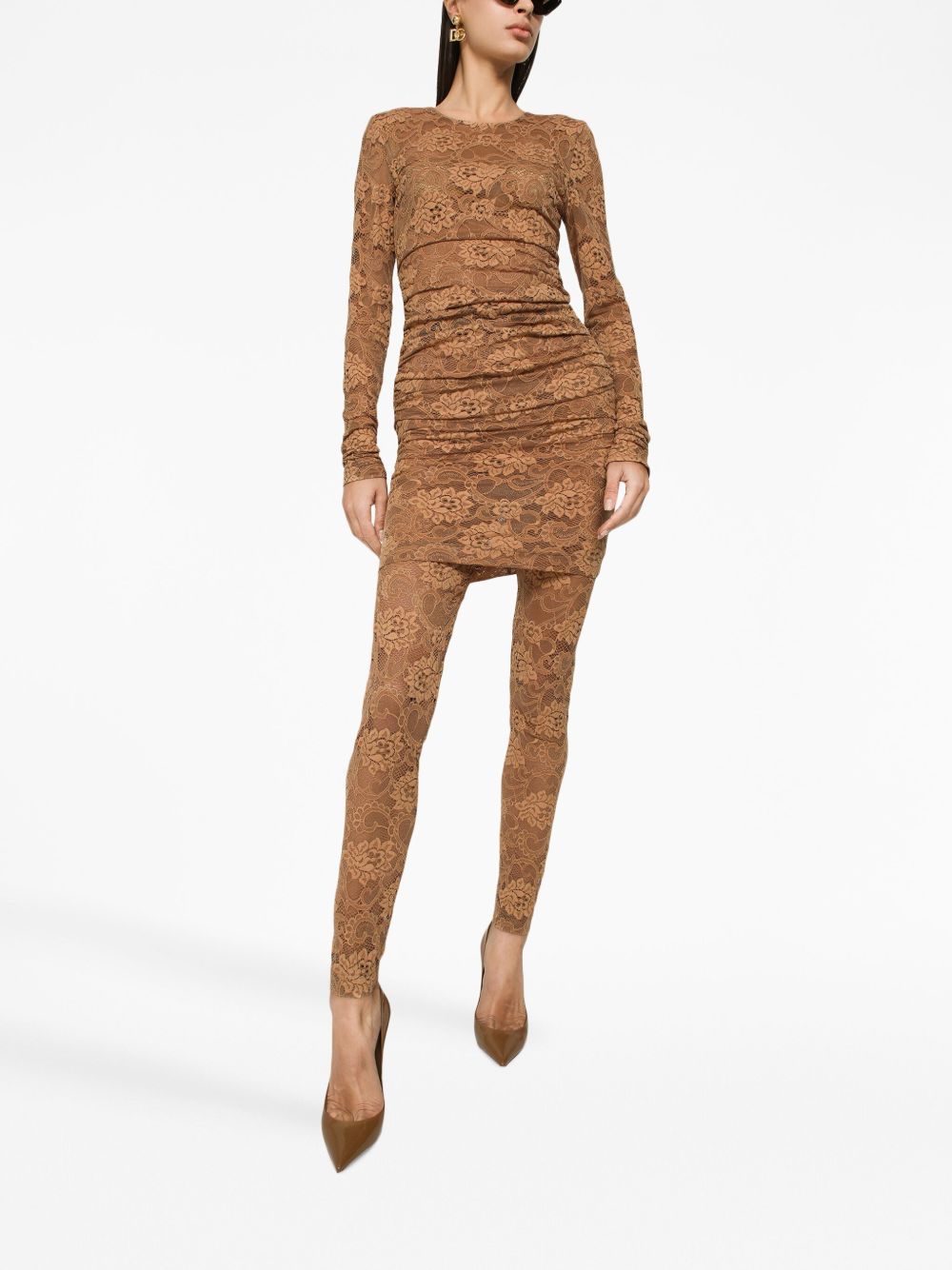 Dolce & Gabbana Short floral lace dress Dolce & Gabbana