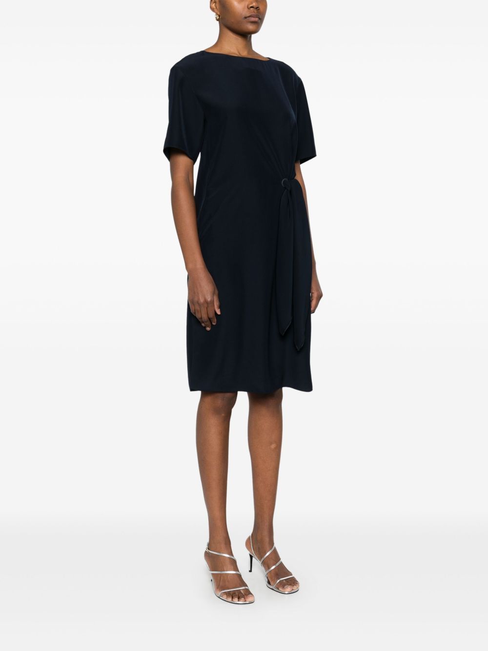 Emporio Armani Short dress with side knot Emporio Armani