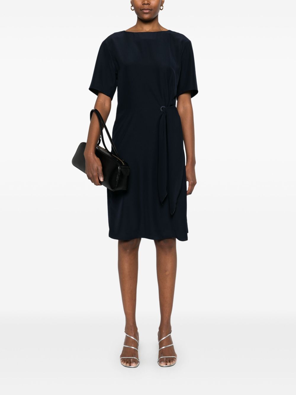 Emporio Armani Short dress with side knot Emporio Armani