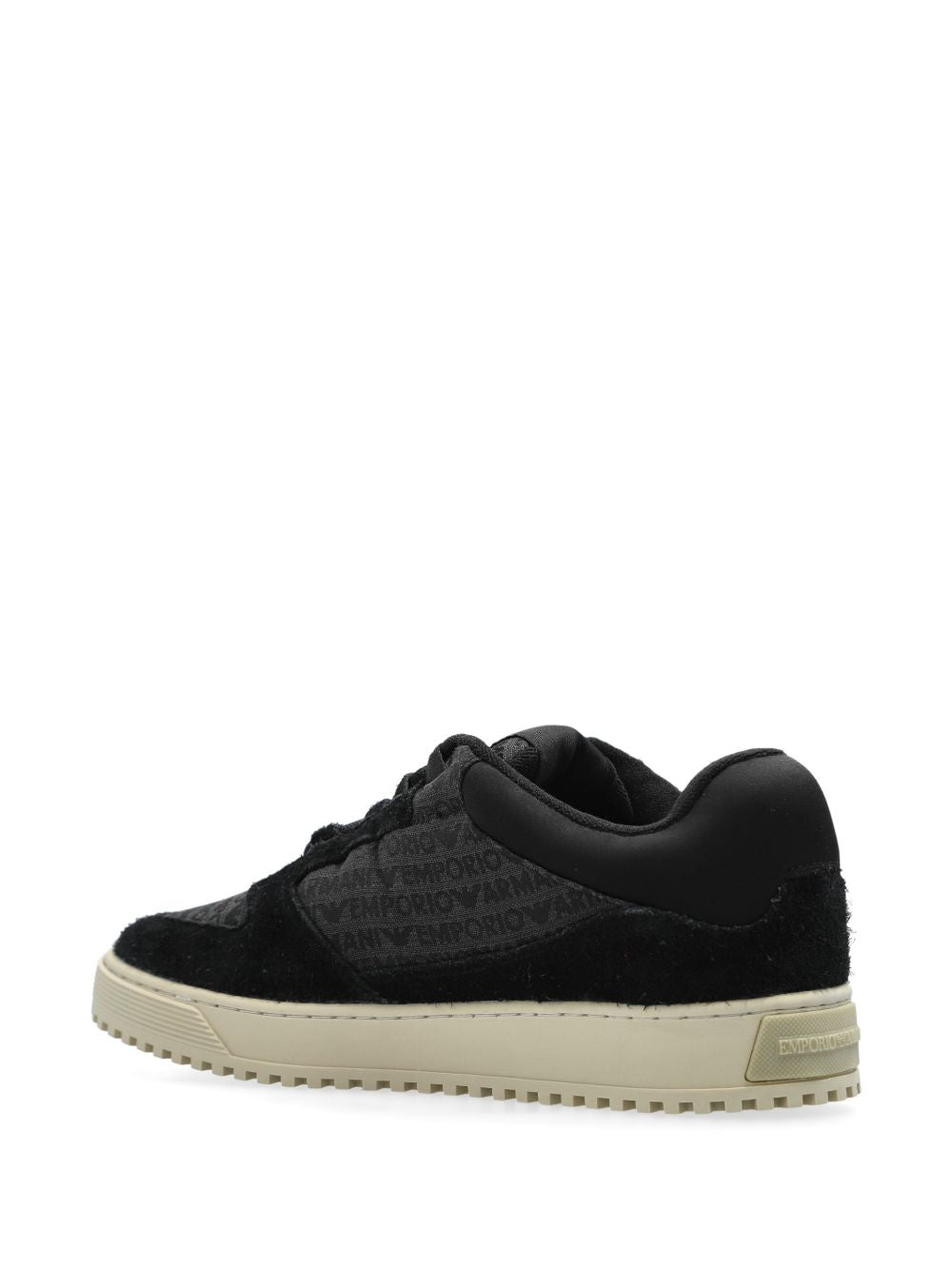 Emporio Armani Sneakers in jacquard fabric with logo lettering and suede Emporio Armani