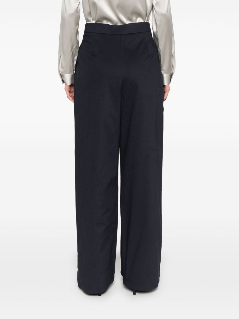 Emporio Armani Cotton Wide Leg Trousers Emporio Armani