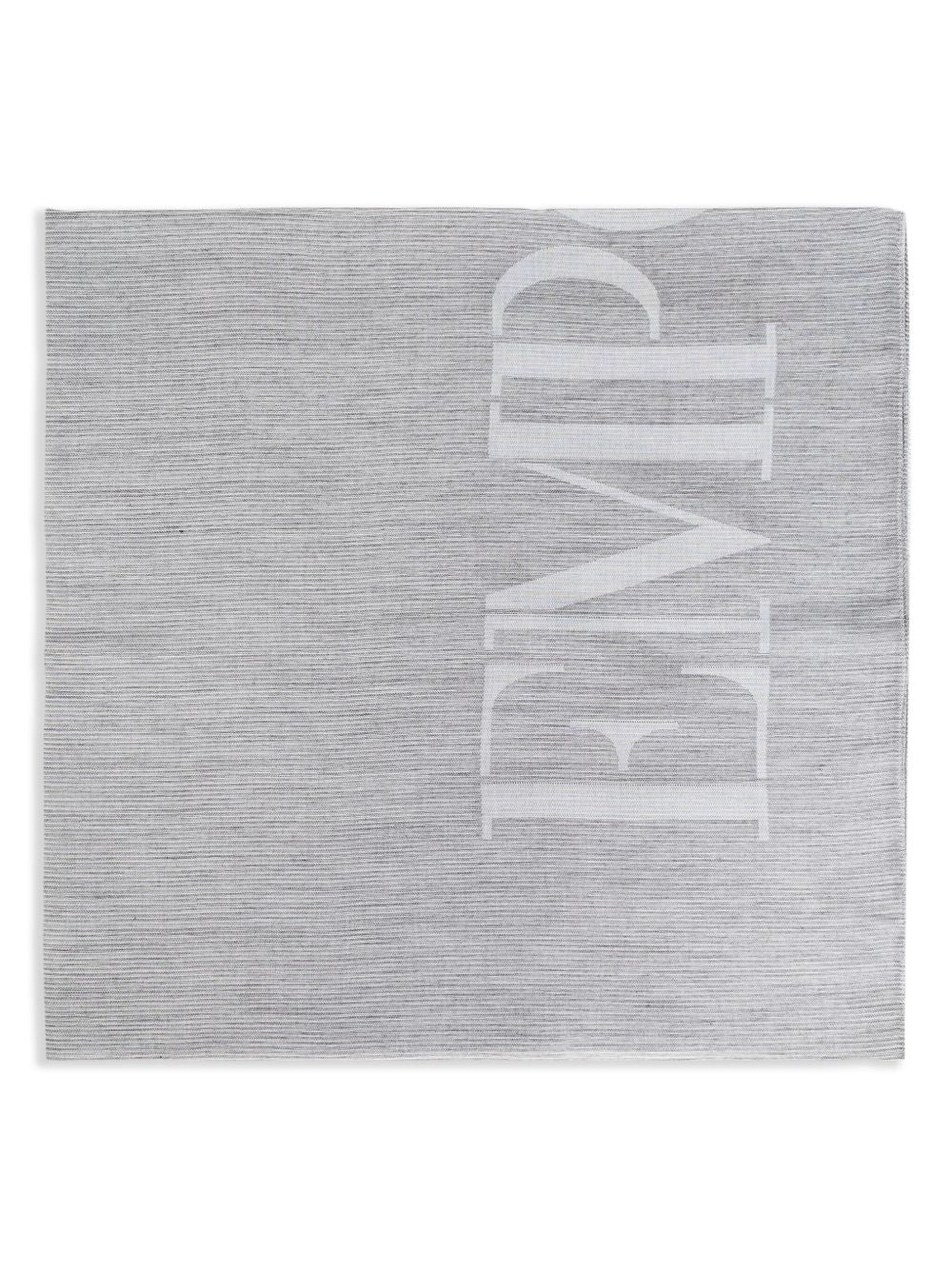 Emporio Armani Logo cotton blend scarf Emporio Armani