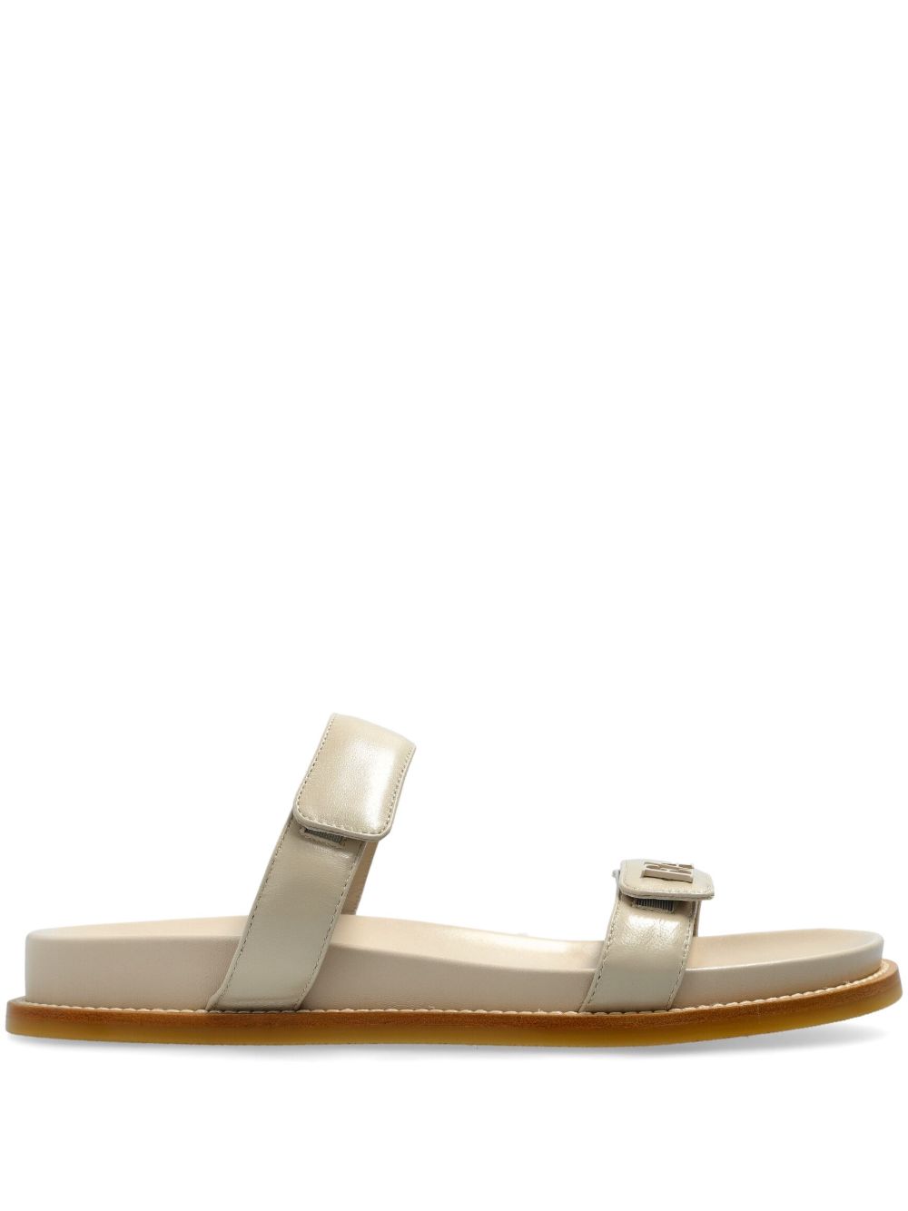 EMPORIO ARMANI EXCLUSIVE Emporio Armani Leather Slide Sandals EMPORIO ARMANI EXCLUSIVE