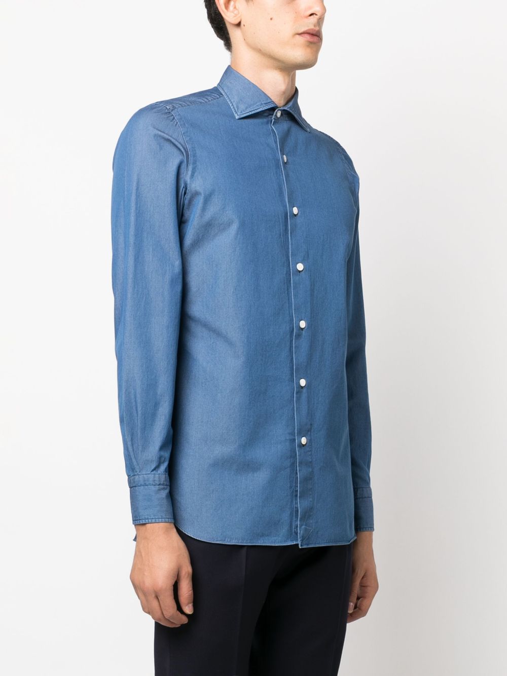 FINAMORE 1925 NAPOLI Shirts Clear Blue Finamore 1925 Napoli