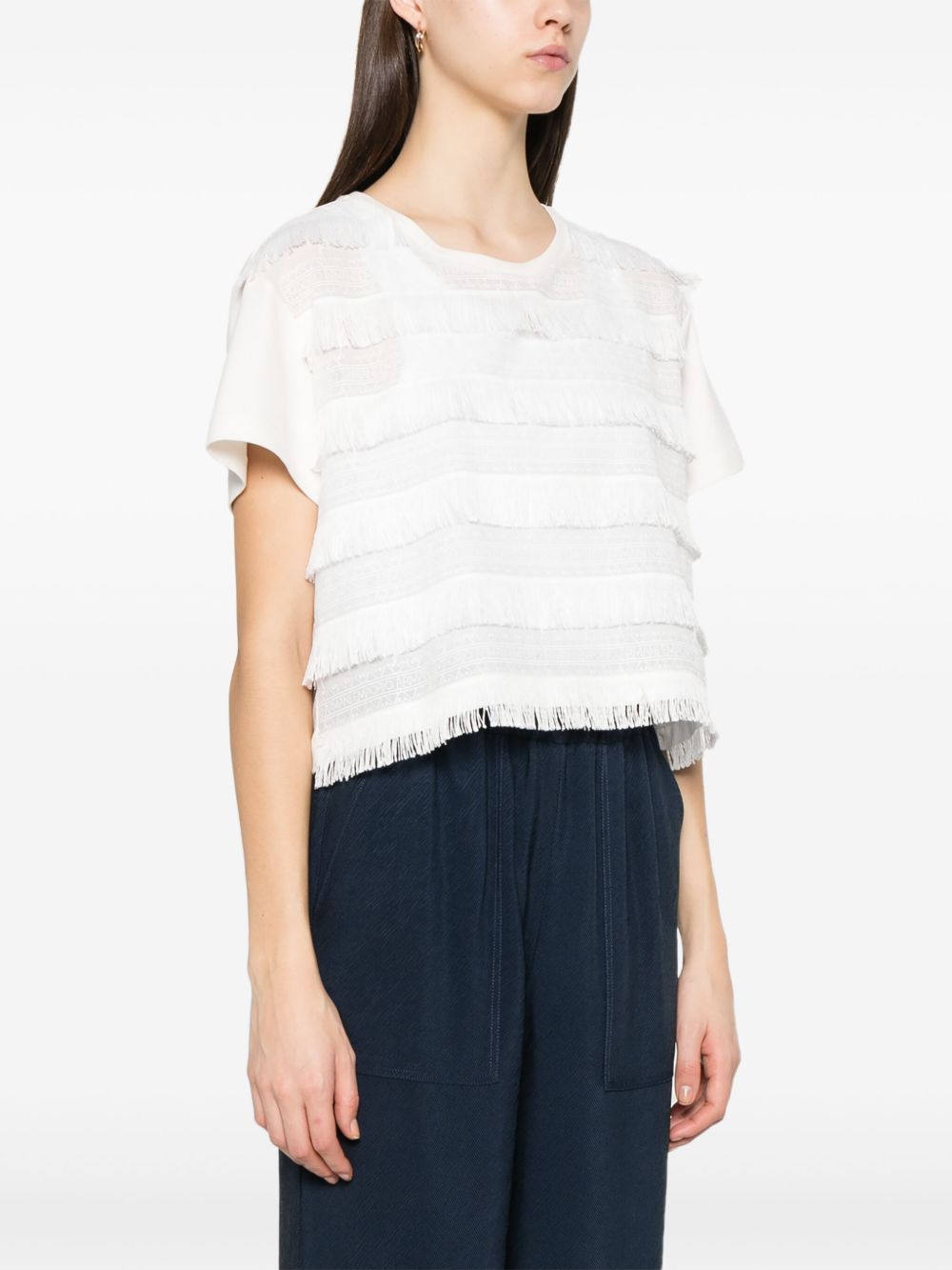 Emporio Armani T-shirt with fringes Emporio Armani