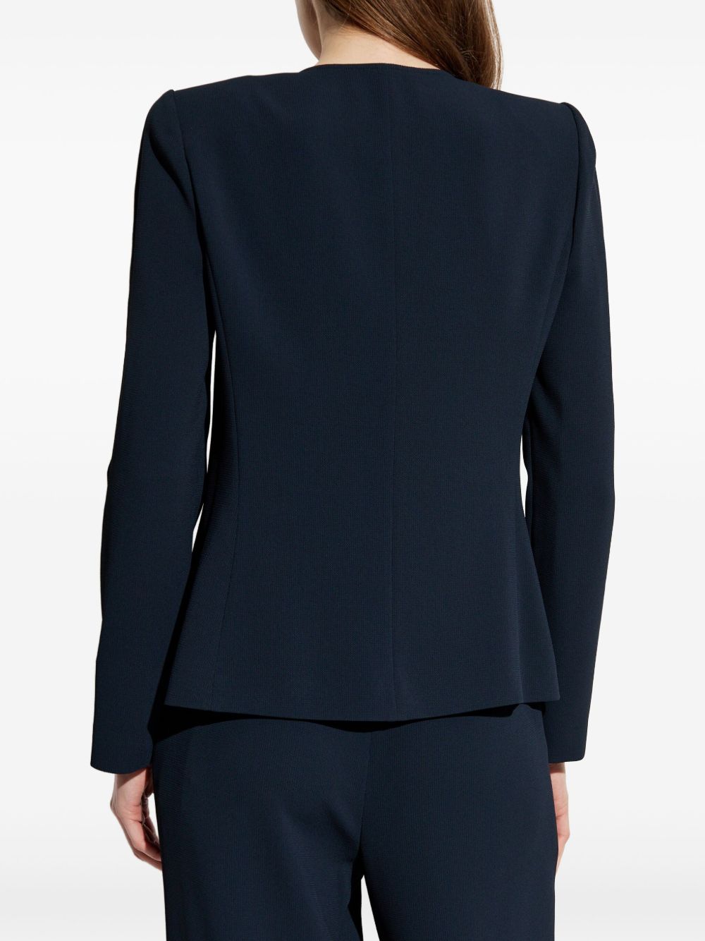 Emporio Armani Jacket in fluid woven fabric with pleats Emporio Armani