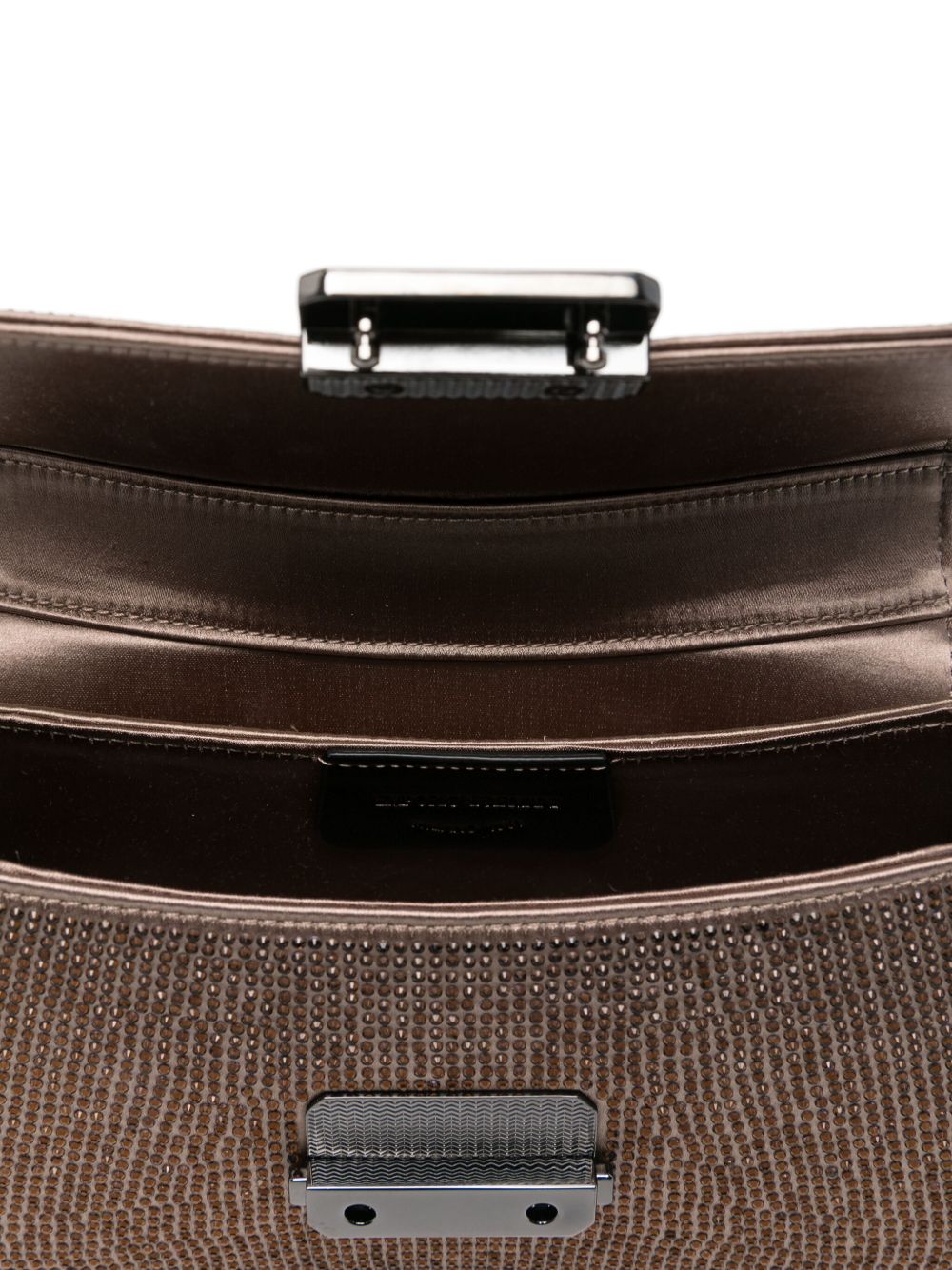 Emporio Armani Satin shoulder bag with rhinestones Emporio Armani