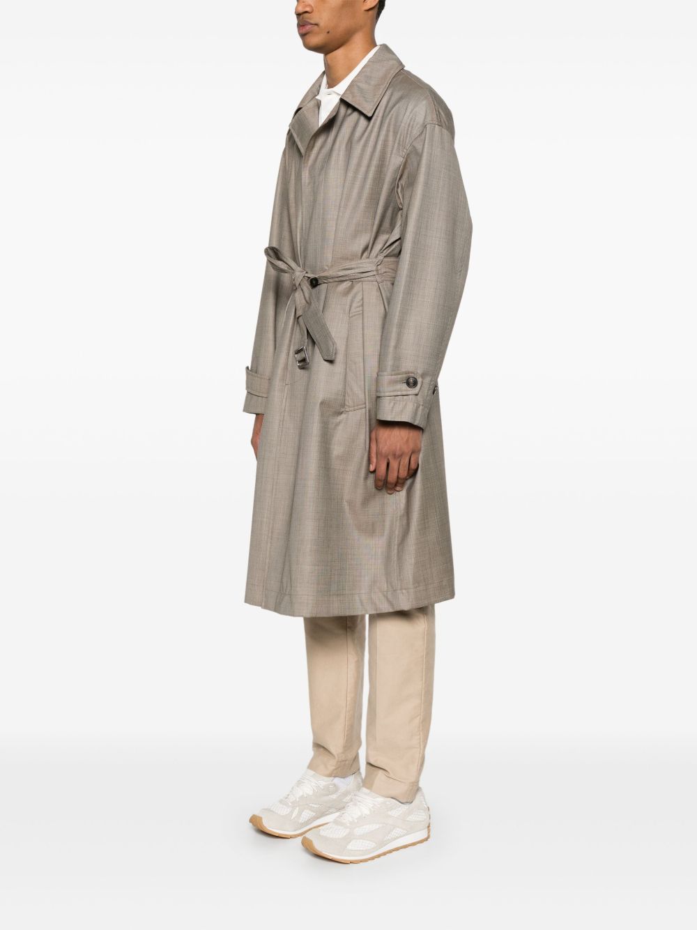 Emporio Armani virgin-wool trench coat Emporio Armani