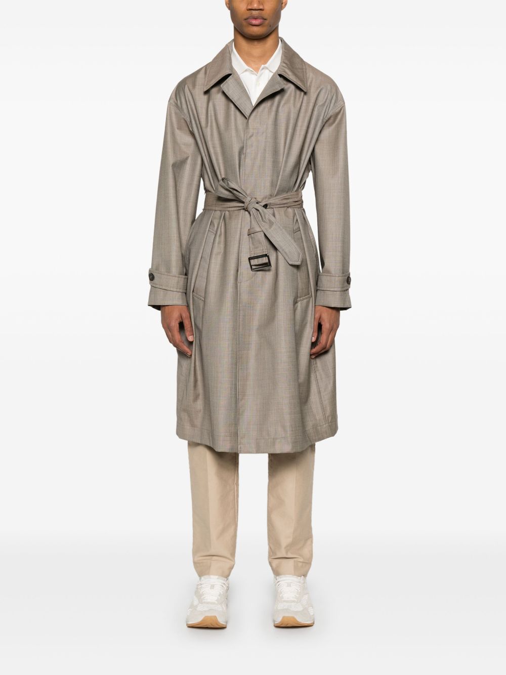 Emporio Armani virgin-wool trench coat Emporio Armani