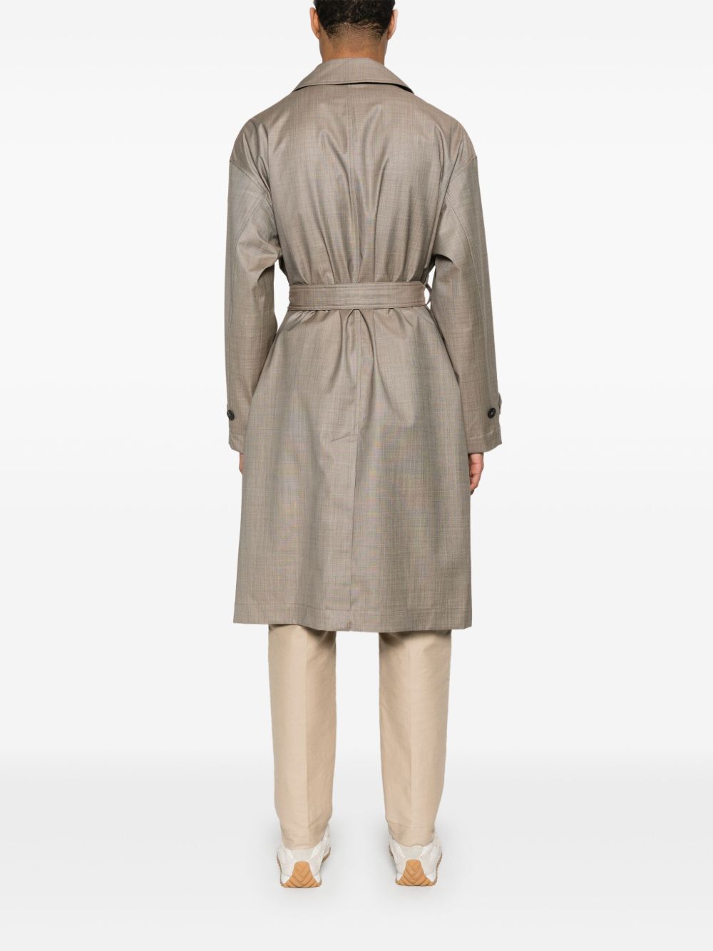 Emporio Armani virgin-wool trench coat Emporio Armani
