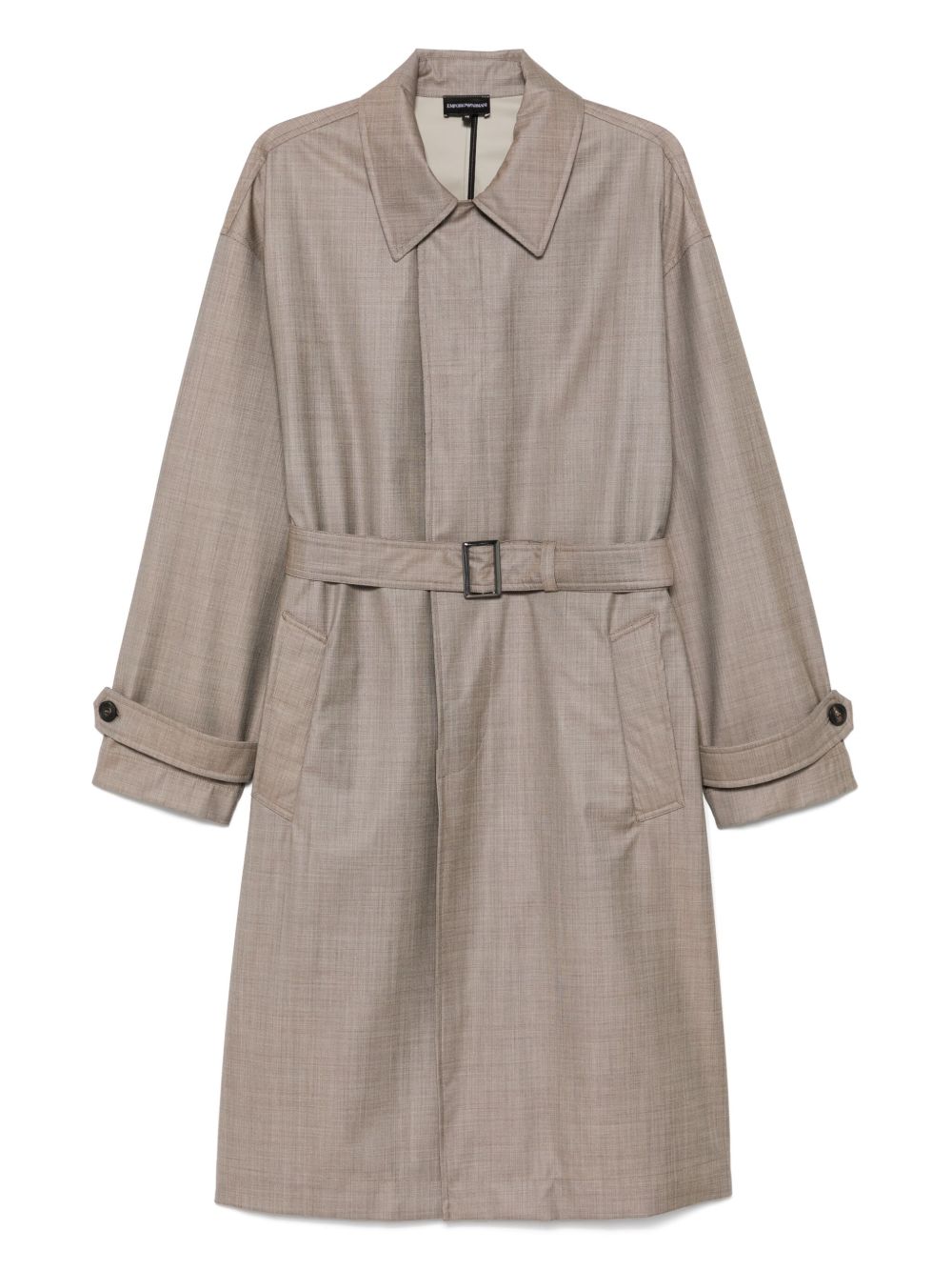 Emporio Armani virgin-wool trench coat Emporio Armani