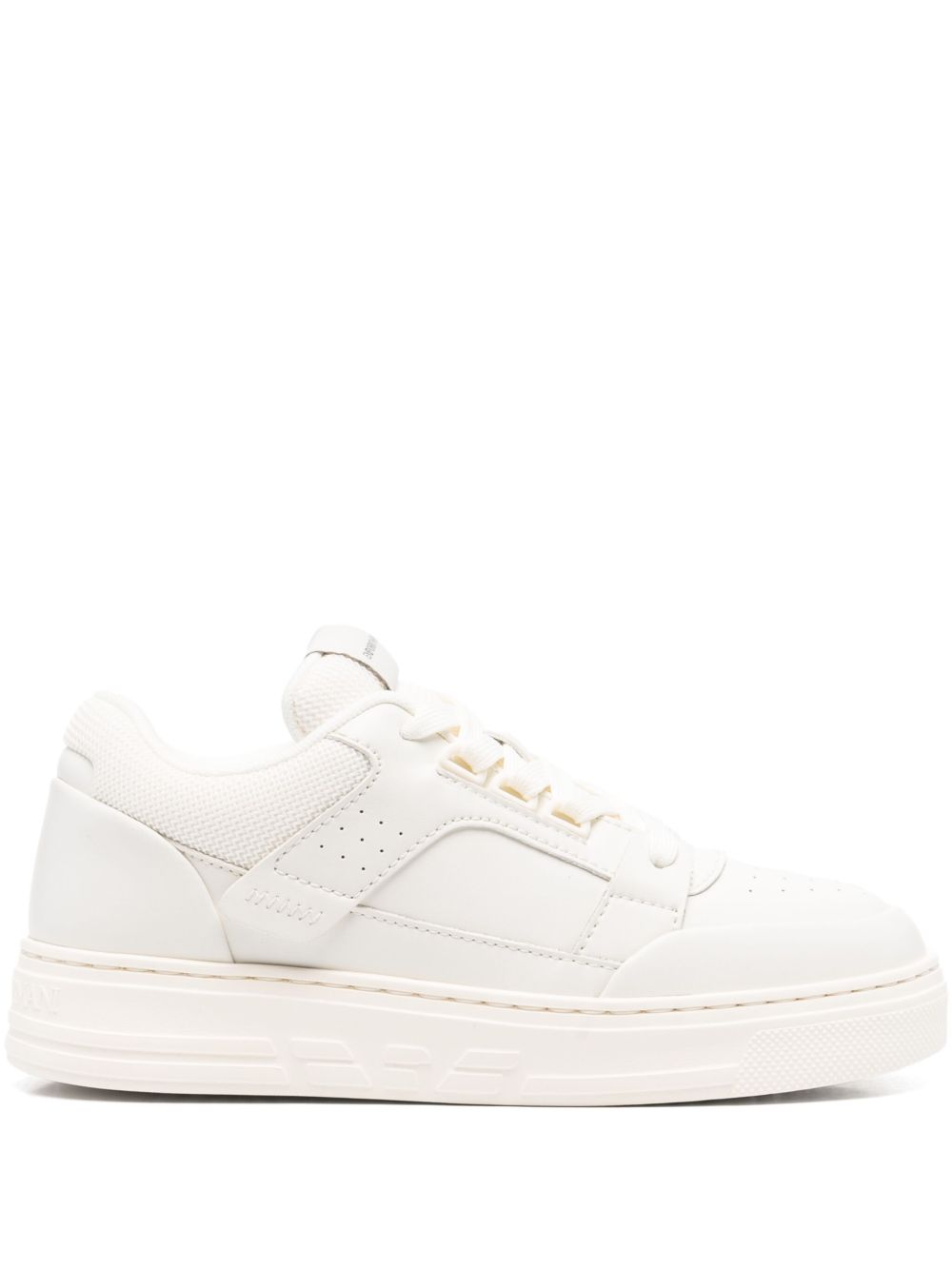 EMPORIO ARMANI EXCLUSIVE Emporio Armani Leather and mesh sneakers with contrasting details EMPORIO ARMANI EXCLUSIVE