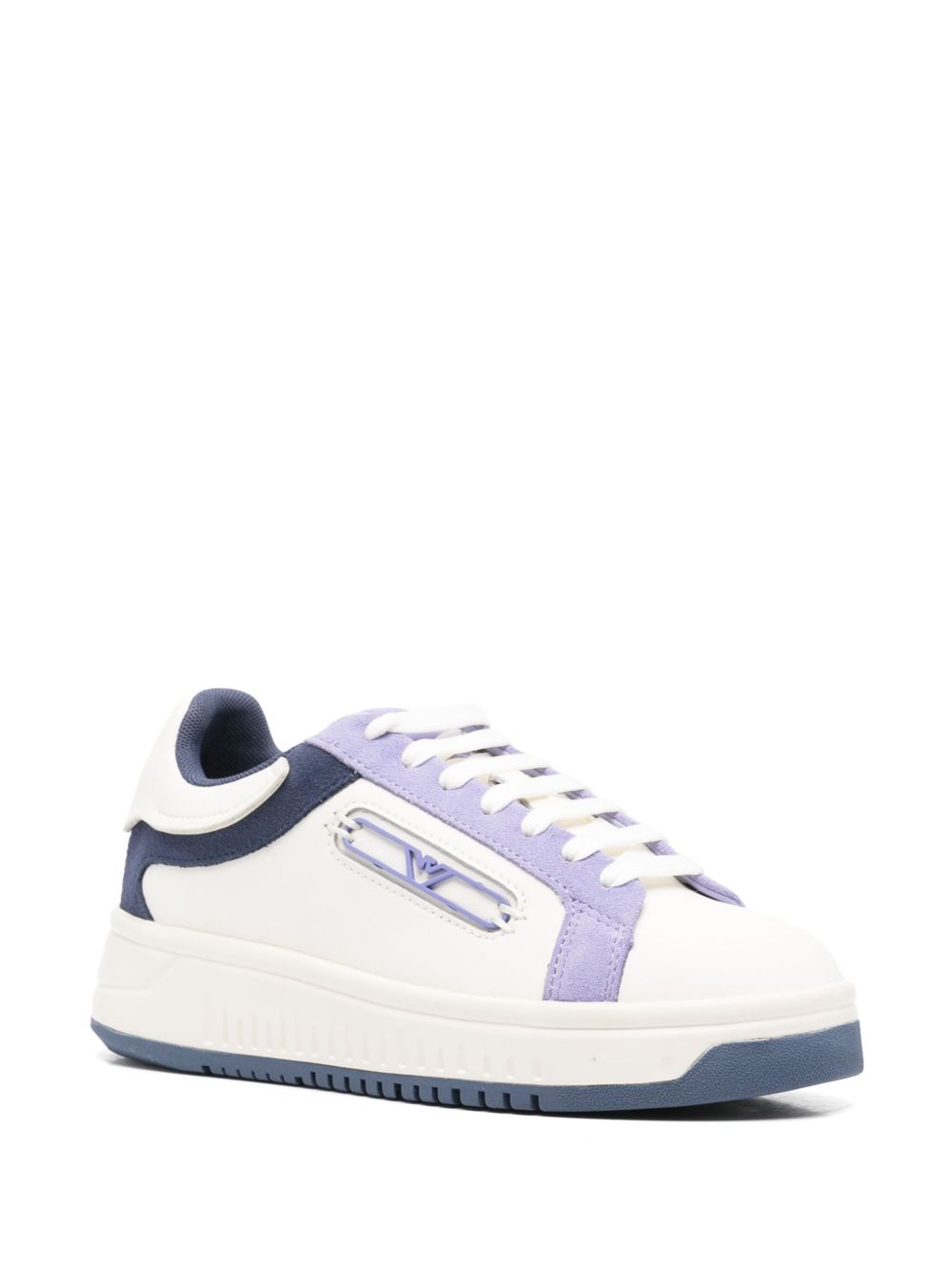 EMPORIO ARMANI EXCLUSIVE Emporio Armani Leather sneakers with suede details and eagle plate EMPORIO ARMANI EXCLUSIVE