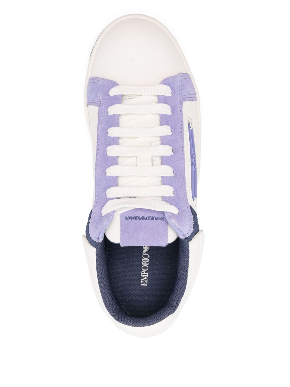EMPORIO ARMANI EXCLUSIVE Emporio Armani Leather sneakers with suede details and eagle plate EMPORIO ARMANI EXCLUSIVE